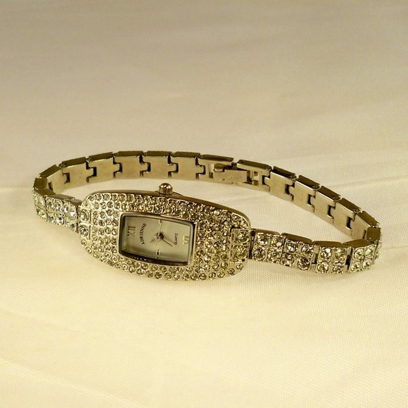 New Adrienne Limited Edition Crystals Silver Watch